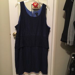 Lane Bryant Peplum Lace Dress Size 28